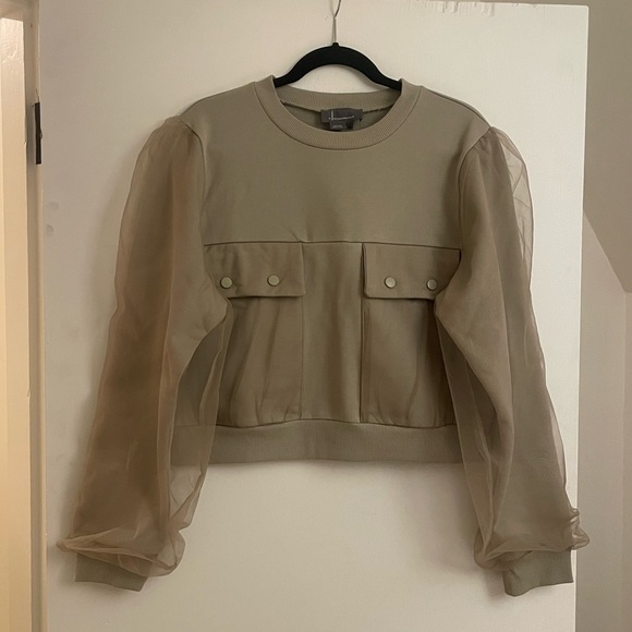 NWT By Anthropologie Utility Pocket Pullover in Moss - Picture 5 of 8